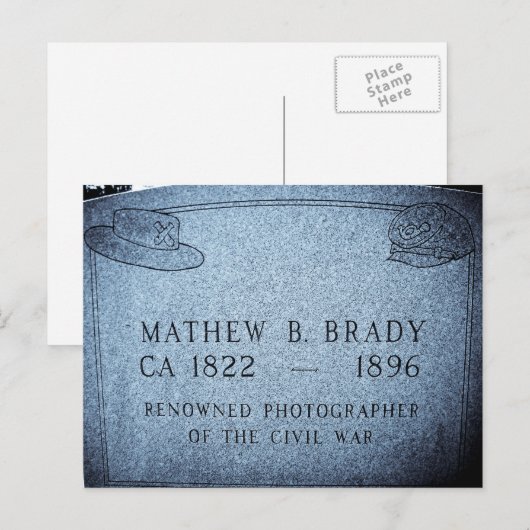 Mathew Brady - beroemde fotograaf voor de burgeroo Briefkaart (Voorkant / Achterkant)