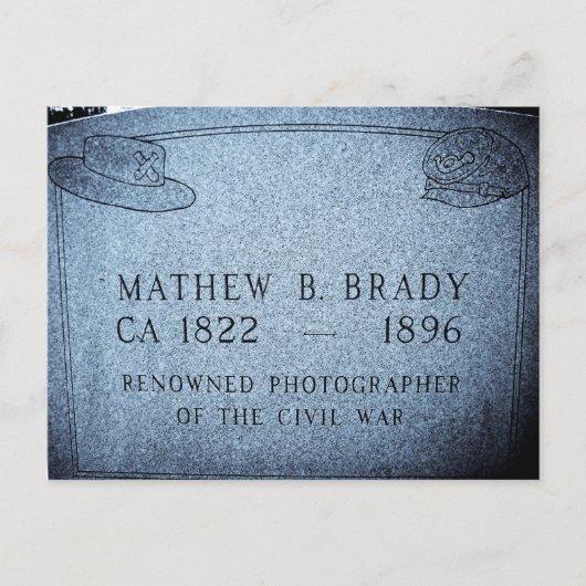 Mathew Brady - beroemde fotograaf voor de burgeroo Briefkaart (Voorkant)