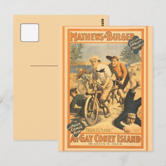 Mathew en Bulger op Gay Coney Island Briefkaart (Voorkant / Achterkant)