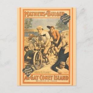 Mathew en Bulger op Gay Coney Island Briefkaart