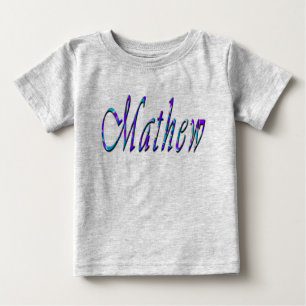 Mathew, Name, Logo, Baby's Gray T-shirt