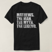 MathewsMathews Achternaam Mathews T-shirt (Design voorkant)