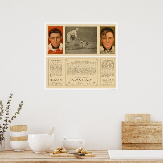 Mathewson Devlin Giants Baseball 1912 Poster (Keuken)