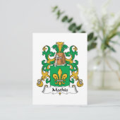 Mathis Family Crest Briefkaart (Staand voorkant)