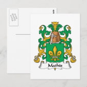 Mathis Family Crest Briefkaart (Voorkant / Achterkant)