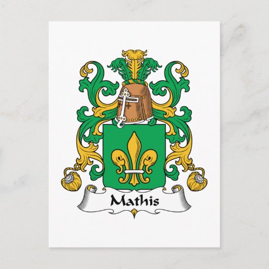Mathis Family Crest Briefkaart (Voorkant)