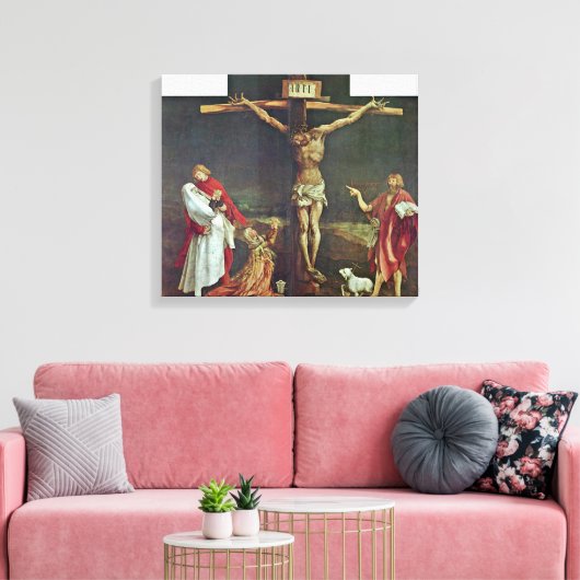 Mathis Grunewald Gothart - Crucifixe of Christus Canvas Afdruk (Insitu (Woonkamer))