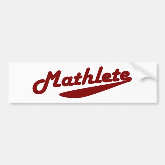 Mathlete Bumpersticker (Voorkant)
