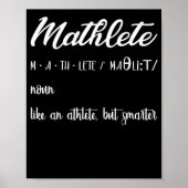 Mathlete Definition Wiskunde Nerd Geek Poster (Voorkant)