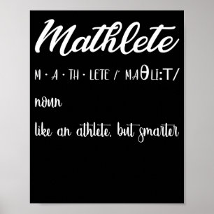 Mathlete Definition Wiskunde Nerd Geek Poster