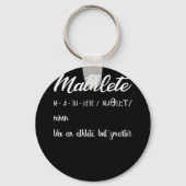 Mathlete Definition Wiskunde Nerd Geek Sleutelhanger (Voorkant)