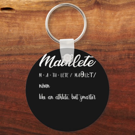 Mathlete Definition Wiskunde Nerd Geek Sleutelhanger (Voorkant)