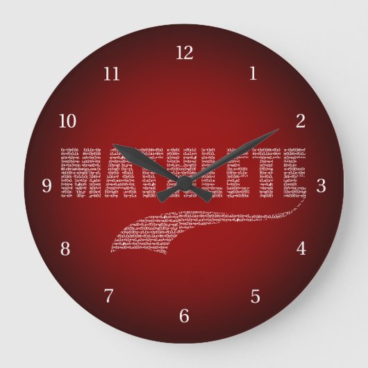 Mathlete Large Clock Grote Klok (Voorkant)