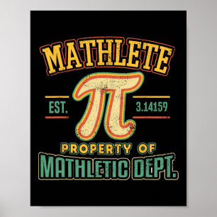 Mathlete Mathletic Department PI 3.14 Wiskunde Cal Poster