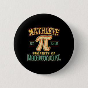 Mathlete Mathletic Department PI 3.14 Wiskunde Cal Ronde Button 5,7 Cm