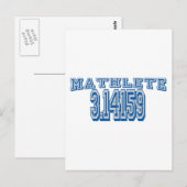 Mathlete Pi Briefkaart (Voorkant / Achterkant)