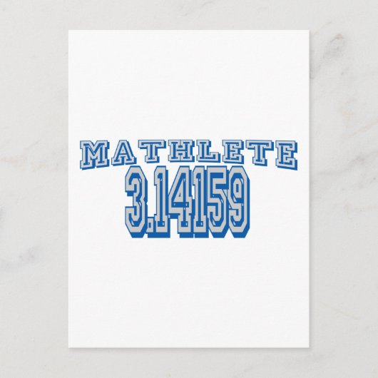 Mathlete Pi Briefkaart (Voorkant)
