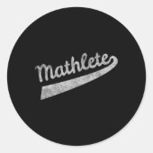 Mathlete Ronde Sticker (Voorkant)
