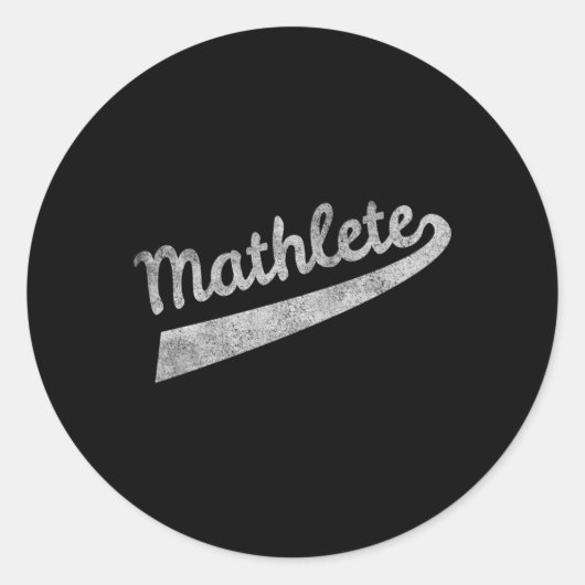 Mathlete Ronde Sticker (Voorkant)