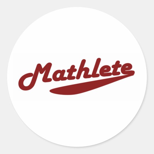 Mathlete Ronde Sticker (Voorkant)