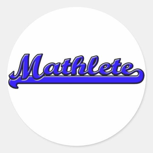 Mathlete Ronde Sticker (Voorkant)