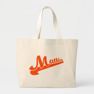 Mathlete slogan voor wiskunde liefhebbers grote tote bag