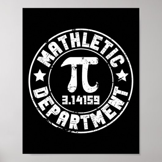 Mathletic Department 3.14159 Pi Day Wiskunde Teach Poster (Voorkant)