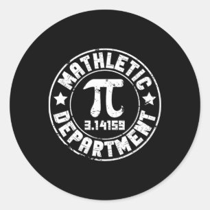Mathletic Department 3.14159 Pi Day Wiskunde Teach Ronde Sticker