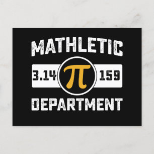 Mathletic Department PI Day Wiskunde Vintage Briefkaart