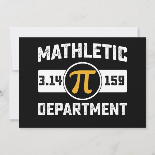 Mathletic Department PI Day Wiskunde Vintage Kaart (Voorkant)