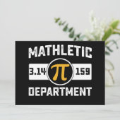 Mathletic Department PI Day Wiskunde Vintage Kaart (Staand voorkant)