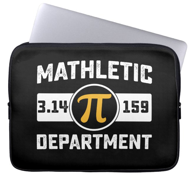 Mathletic Department PI Day Wiskunde Vintage Laptop Sleeve (Voorkant)