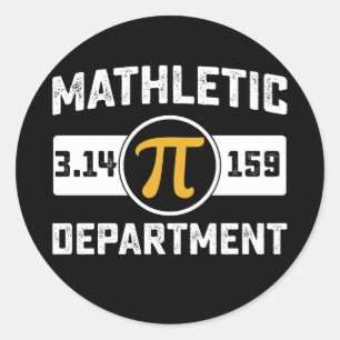 Mathletic Department PI Day Wiskunde Vintage Ronde Sticker