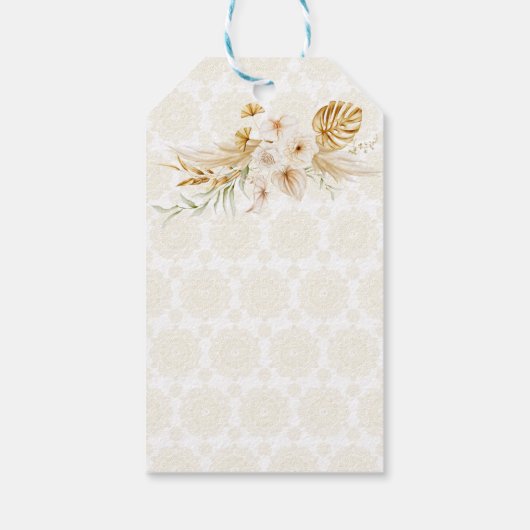 Mathndi Sangeet maroon dansgeschenk Cadeaulabel (Achterkant)