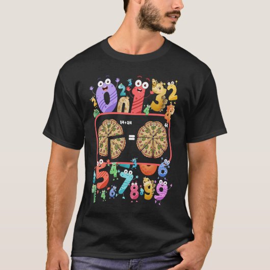 Maths Day Costume Idea For Kids & Pizza Numbers Fr T-shirt (Voorkant)