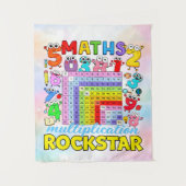Maths Multiplication Rockstar Number Day Design Wandkleed (Voorkant)