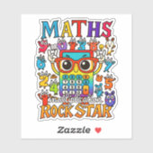 Maths Rock Star Cute Math Sticker for Kids (Vel)