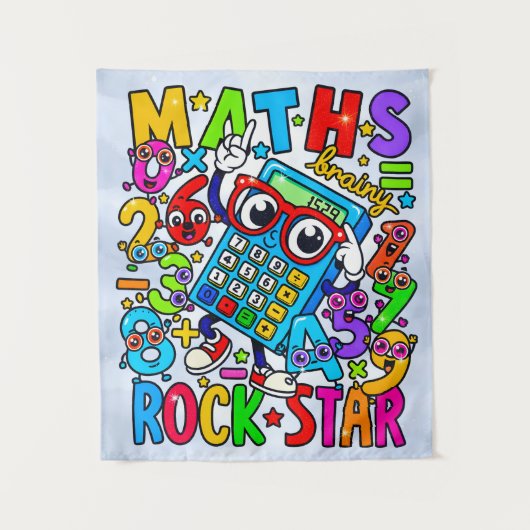 Maths Rockstar Banner for Number Day Schools Wandkleed (Voorkant)