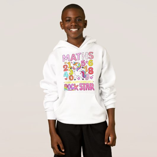 Maths Rockstar Colorful Numbers Hoodie (Voorkant volledig)