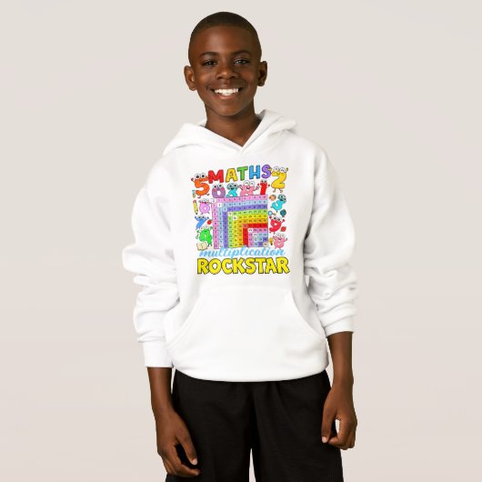 Maths Rockstar Cute Calculator Hoodie (Voorkant volledig)