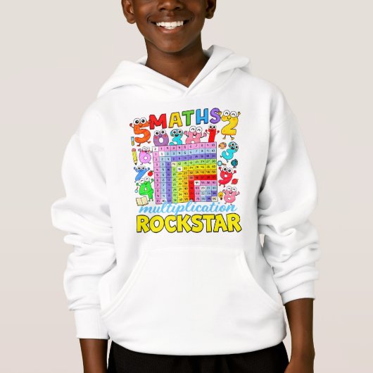 Maths Rockstar Cute Calculator Hoodie (Voorkant)