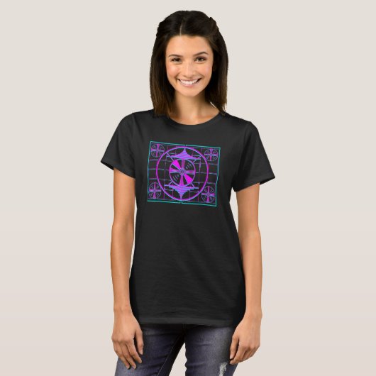 Mathware Geeky Tv Test Pattern Mathematics Wiskund T-shirt (Voorkant volledig)