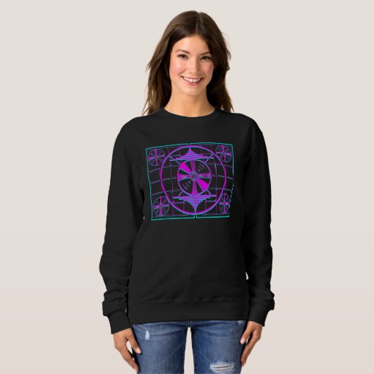 Mathware Geeky Tv Test Pattern Mathematics Wiskund Trui (Voorkant volledig)