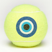 Mati Blue Evil Eye grappig tennisbal cadeau Tennisballen (Voorkant)