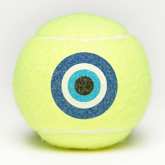 Mati Blue Evil Eye grappig tennisbal cadeau Tennisballen (Voorkant)