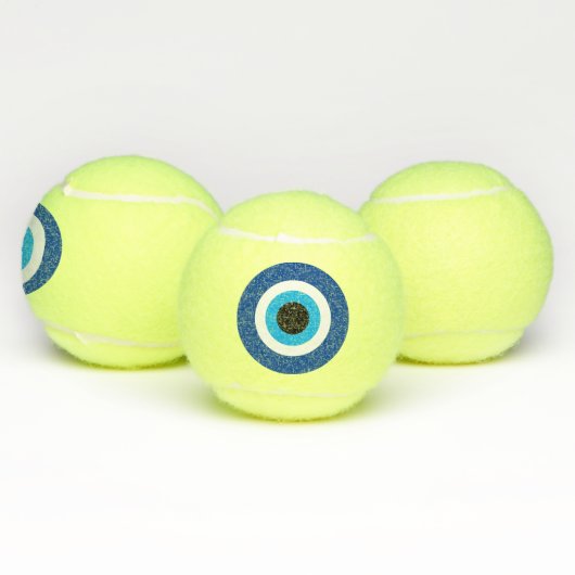 Mati Blue Evil Eye grappig tennisbal cadeau Tennisballen (Multi)