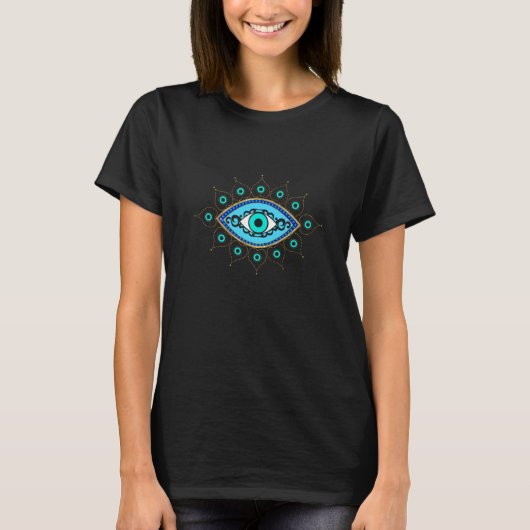 Mati Eye voor Griekse ventilatoren T-shirt (Voorkant)