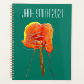 Matig abstract bloemfloranje waterverf planner (Voorkant)