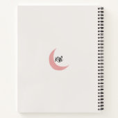 Matig Abstract Blush Pink Blue Shapes Monogram Notitieboek (Achterkant)