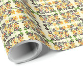 Matig abstract floreel geblazen cadeaupapier (Rol Hoek)